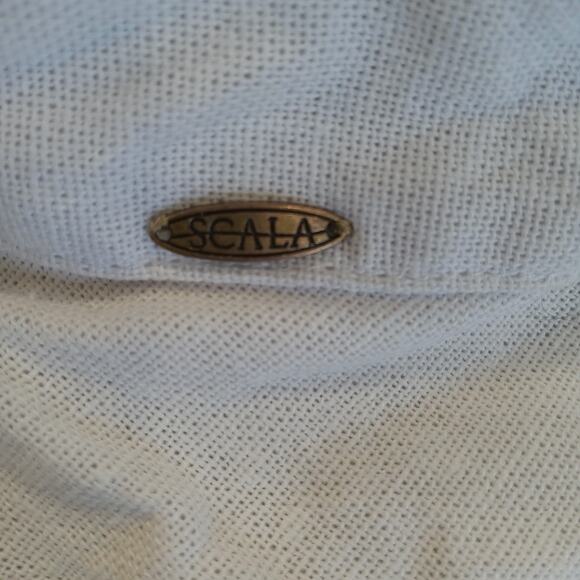 Scala Bucket Hats One Size White Black Sun Hat Beach Travel Drawstring Packable - Picture 11 of 12